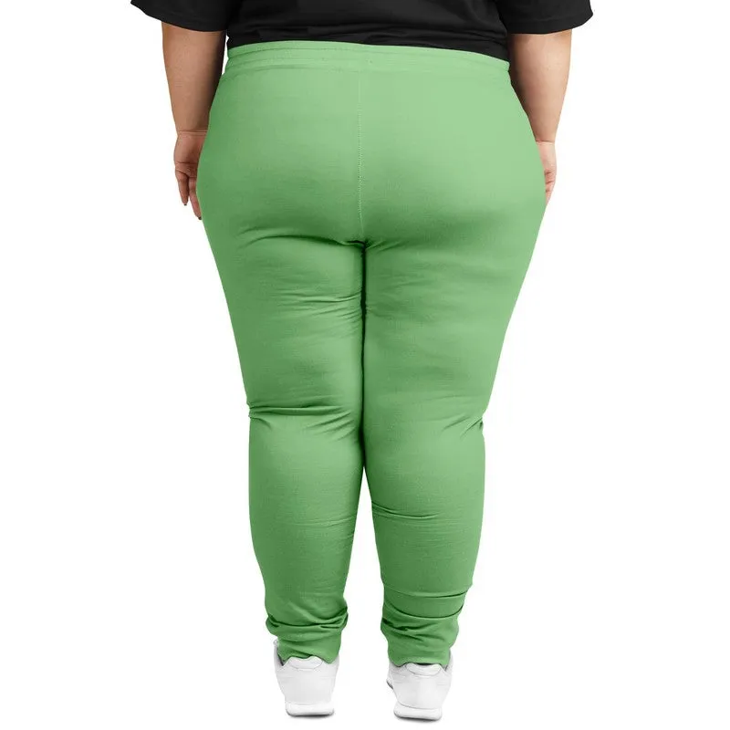 Pastel Green Joggers | Unisex | with PLUS sizes | Bright Pastel Green | C45M0Y60K0