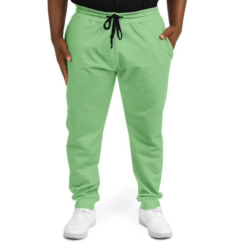 Pastel Green Joggers | Unisex | with PLUS sizes | Bright Pastel Green | C45M0Y60K0