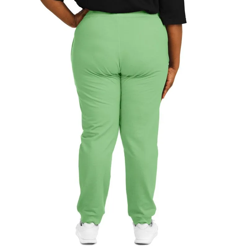 Pastel Green Joggers | Unisex | with PLUS sizes | Bright Pastel Green | C45M0Y60K0
