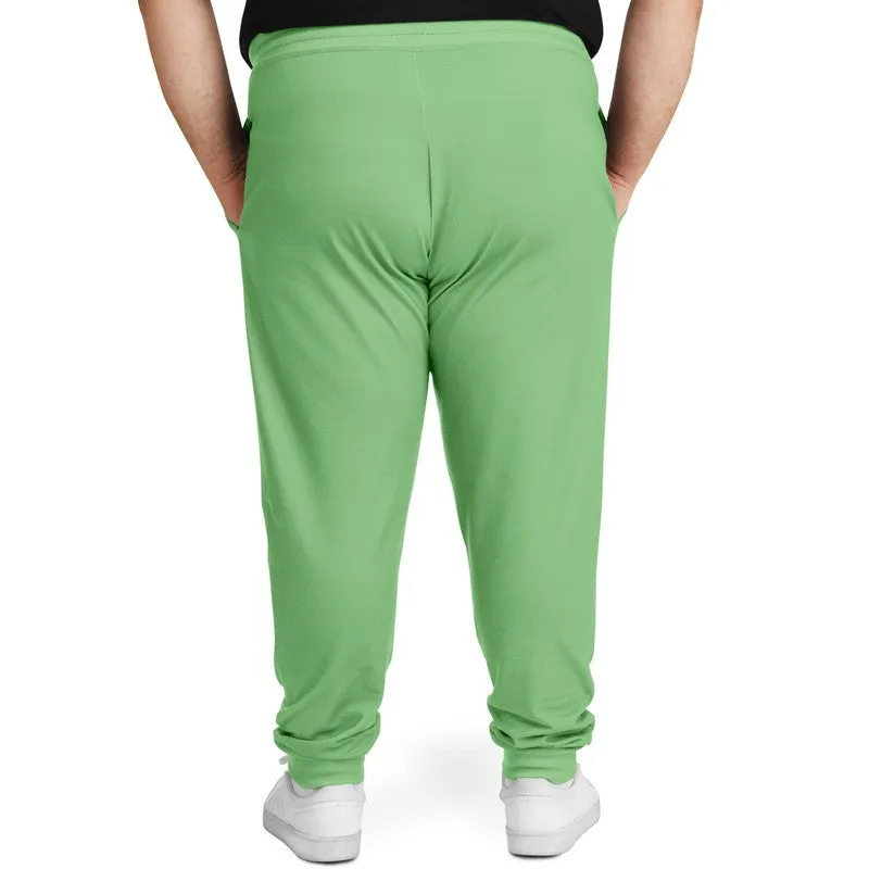 Pastel Green Joggers | Unisex | with PLUS sizes | Bright Pastel Green | C45M0Y60K0