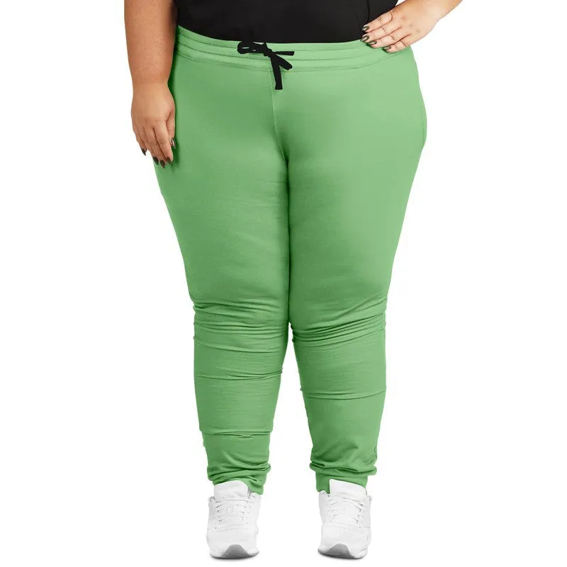 Pastel Green Joggers | Unisex | with PLUS sizes | Bright Pastel Green | C45M0Y60K0