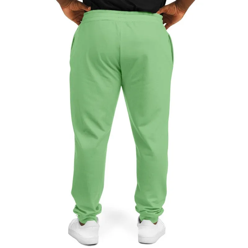 Pastel Green Joggers | Unisex | with PLUS sizes | Bright Pastel Green | C45M0Y60K0