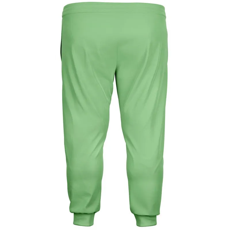 Pastel Green Joggers | Unisex | with PLUS sizes | Bright Pastel Green | C45M0Y60K0