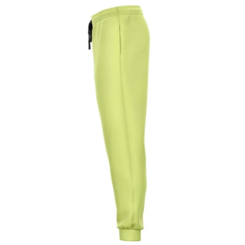 Pastel Yellow Warm Green Joggers | Unisex | with PLUS sizes | Bright Pastel Yellow Warm Green | C15M0Y60K0