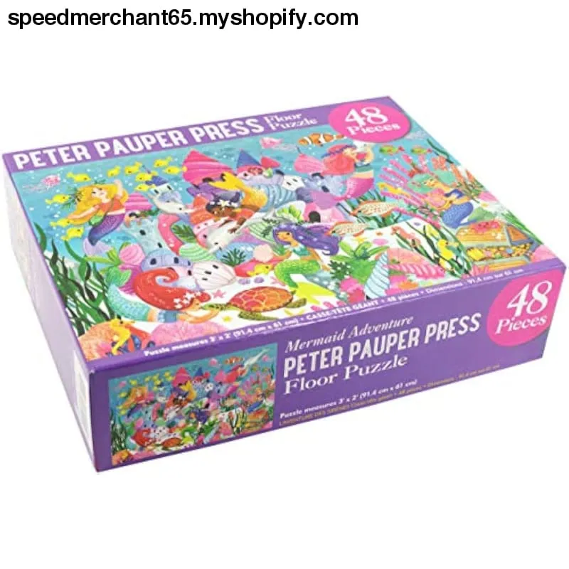 Peter Pauper Press Jumbo Floor Puzzle - Mermaid Adventure (48 Pieces) (36 inches Wide x 24 inches high)