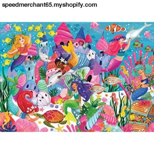 Peter Pauper Press Jumbo Floor Puzzle - Mermaid Adventure (48 Pieces) (36 inches Wide x 24 inches high)