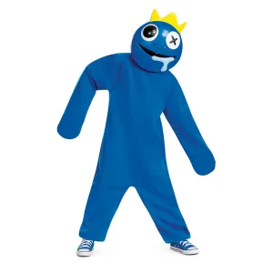 Rainbow Friends Blue Classic Costume for Kids, Blue Jumpsuit