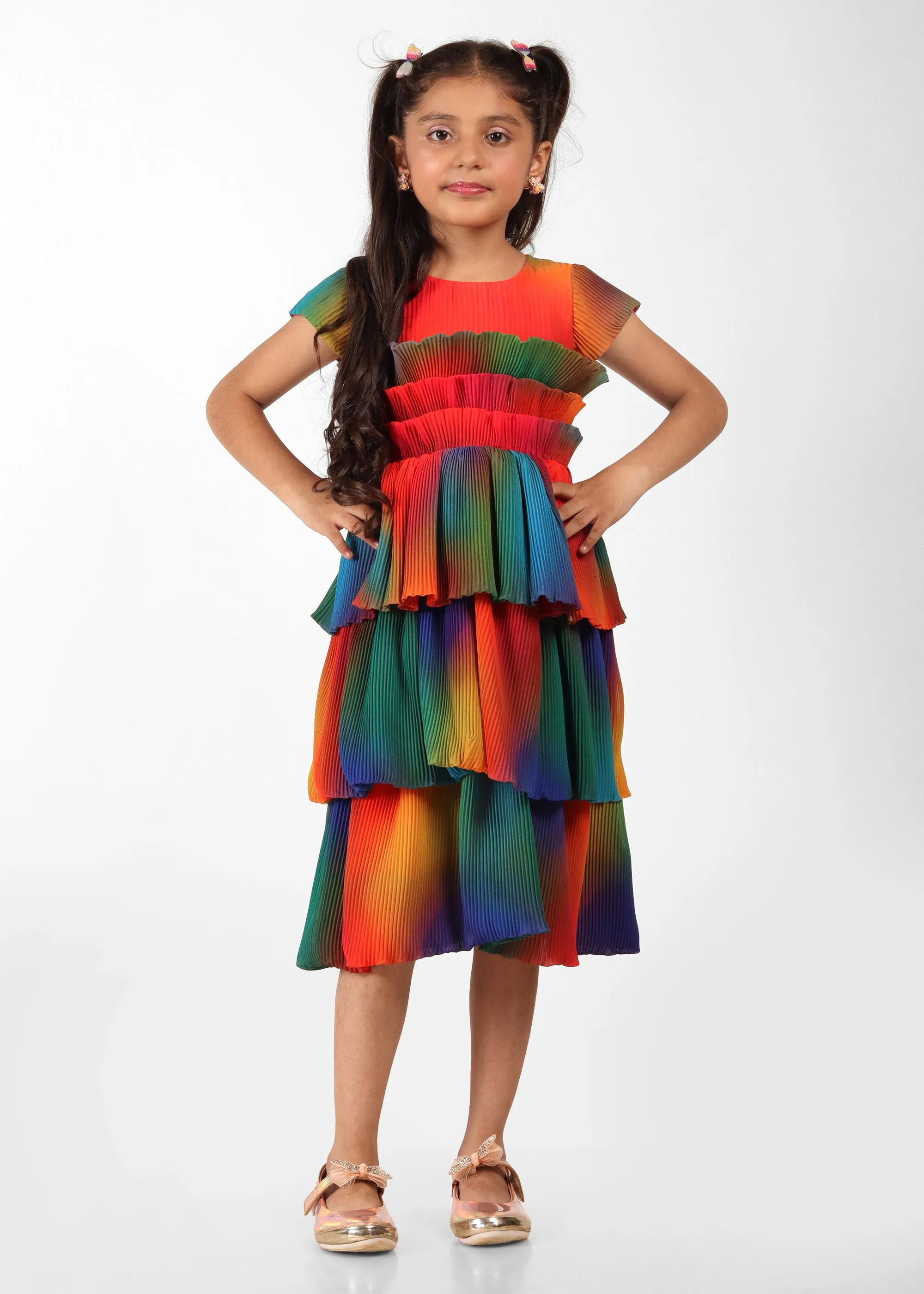 Rainbow Ruffle Delight Dress