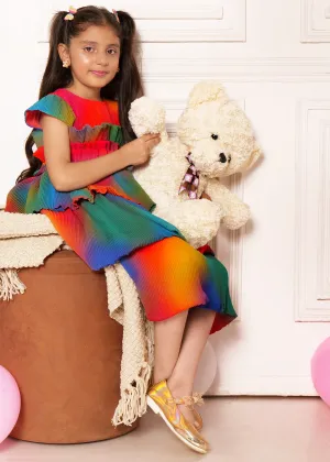 Rainbow Ruffle Delight Dress
