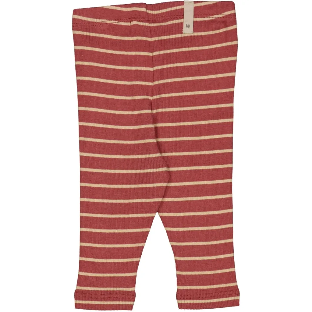 Rib Leggings - apple butter stripe