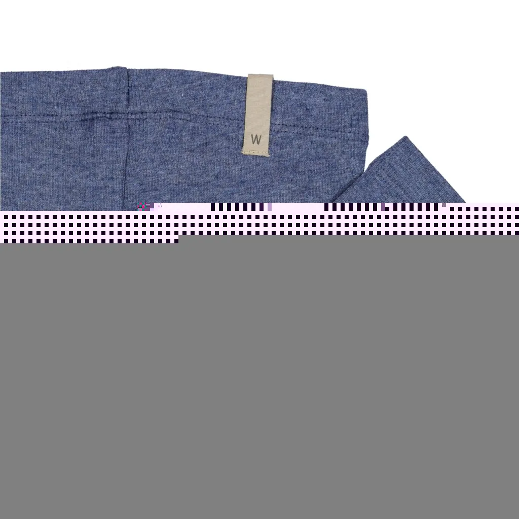 Rib Leggings - blue melange