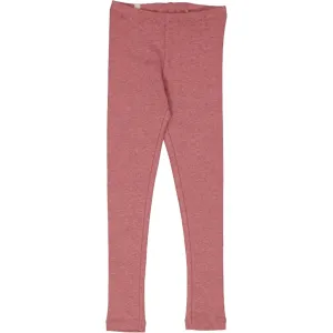 Rib Leggings - dark rouge melange