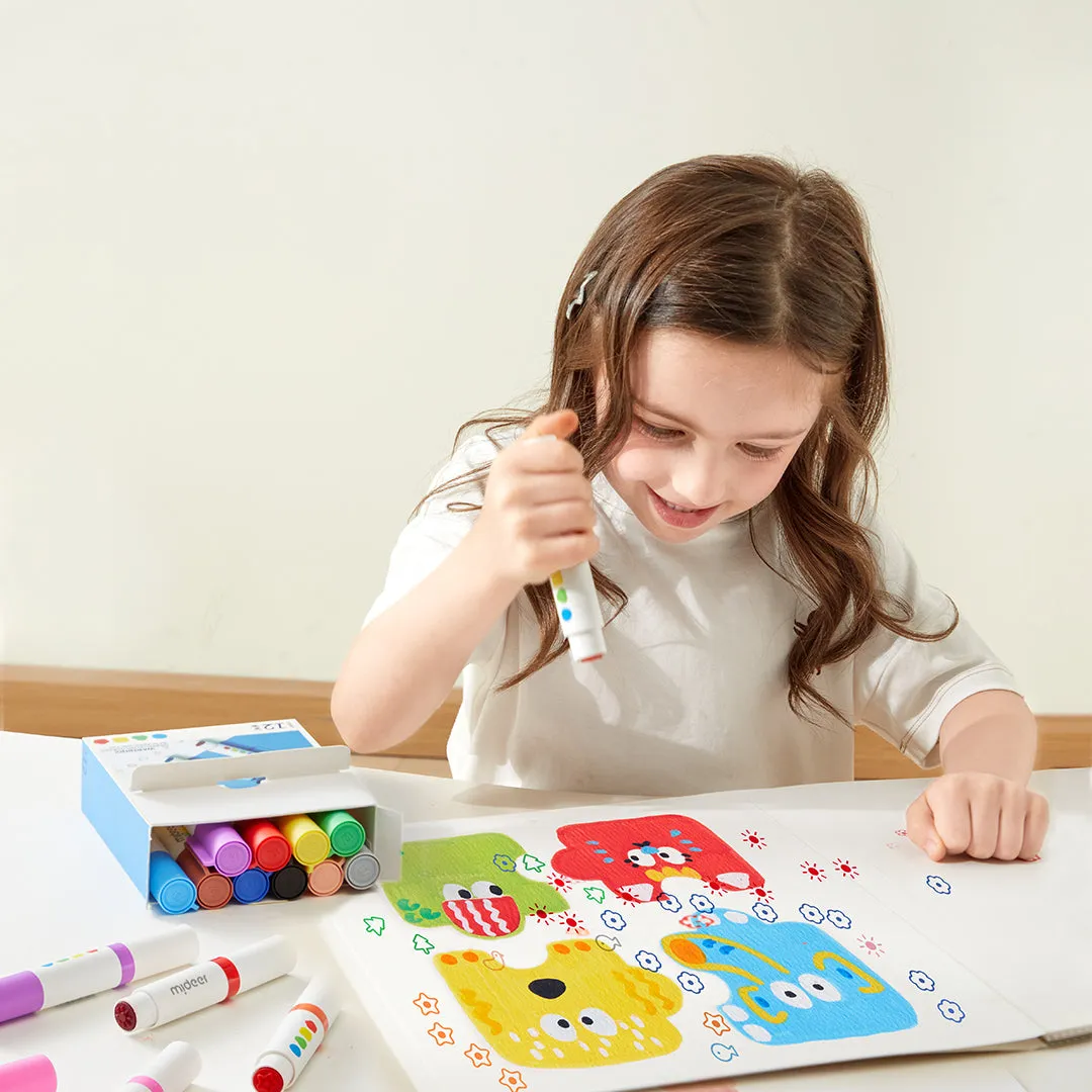 Round-Tip Stamper Washable Marker 12 Colors