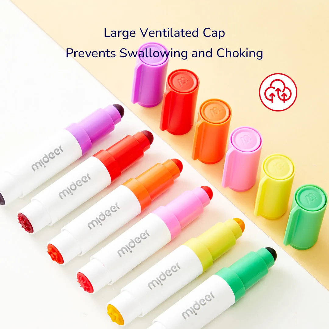 Round-Tip Stamper Washable Marker 12 Colors