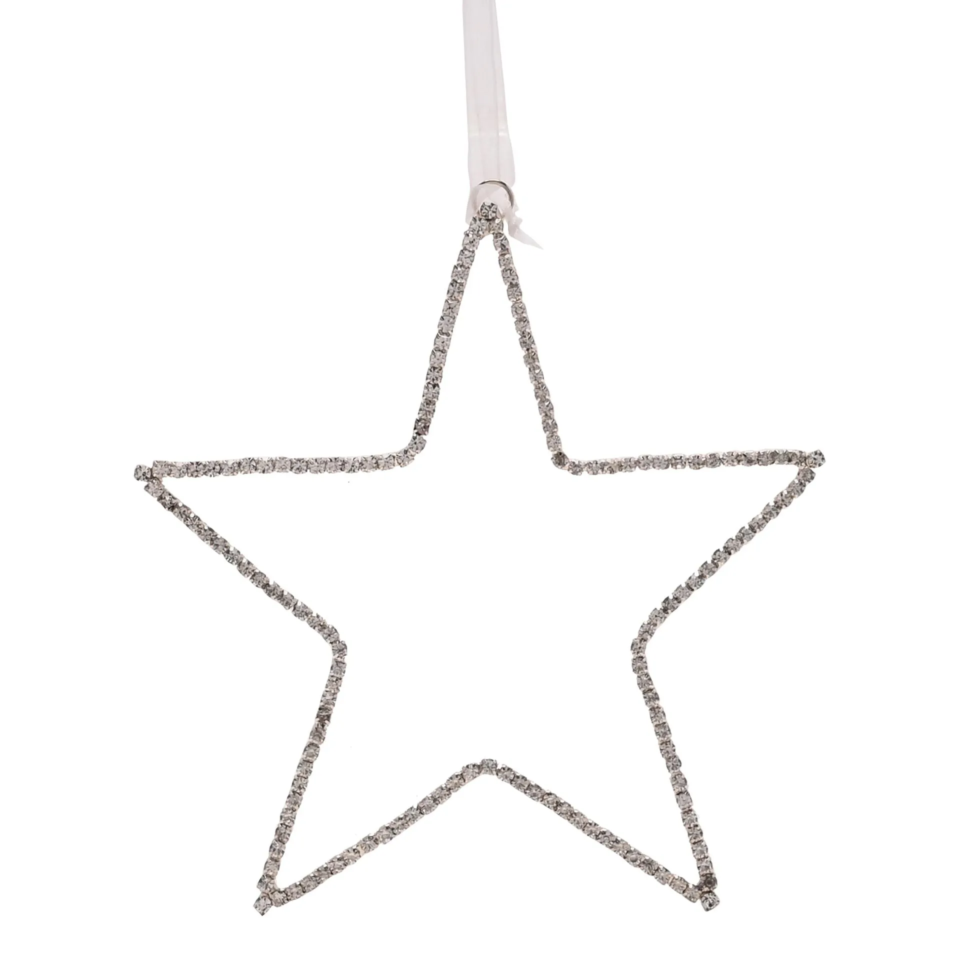 Silver Crystal Hanging Star