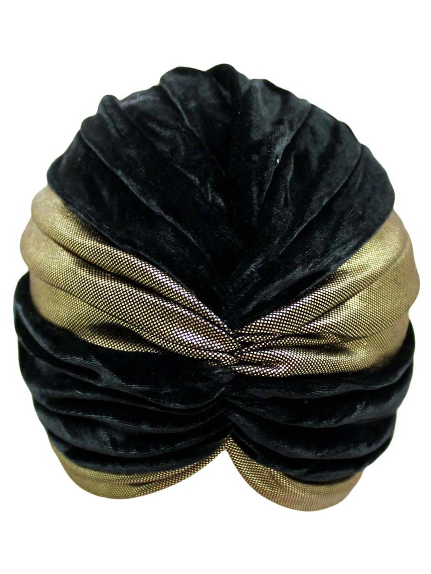 Two-Tone Velour Fashion Turban Head Wrap