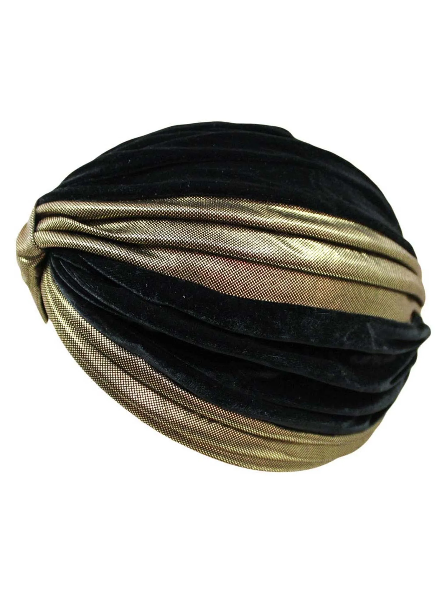 Two-Tone Velour Fashion Turban Head Wrap