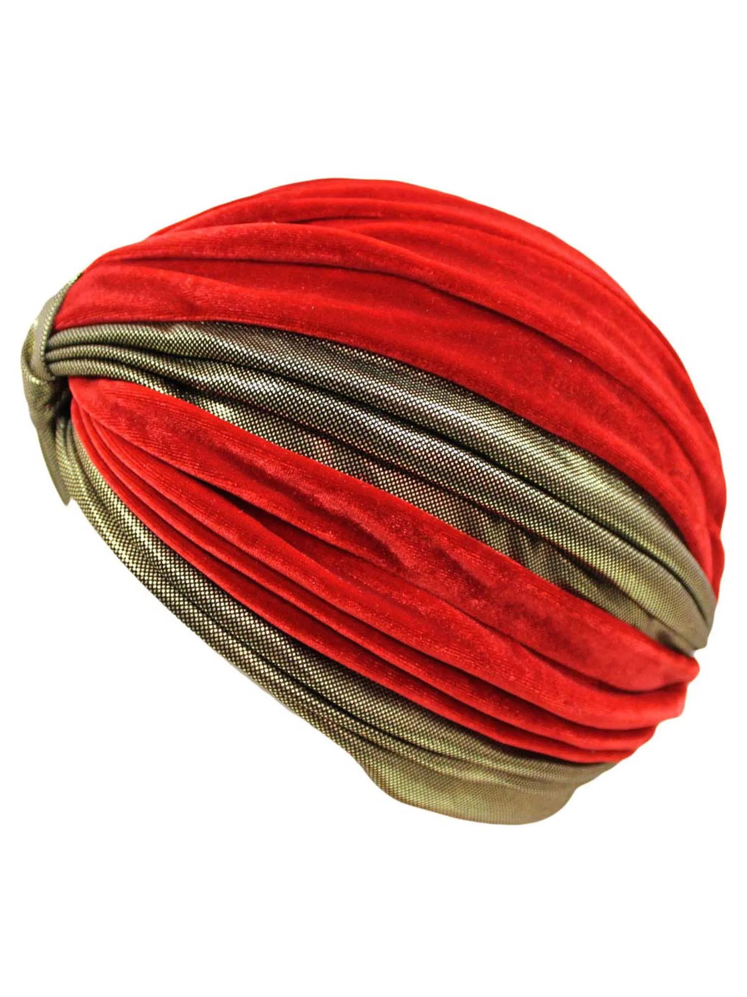 Two-Tone Velour Fashion Turban Head Wrap