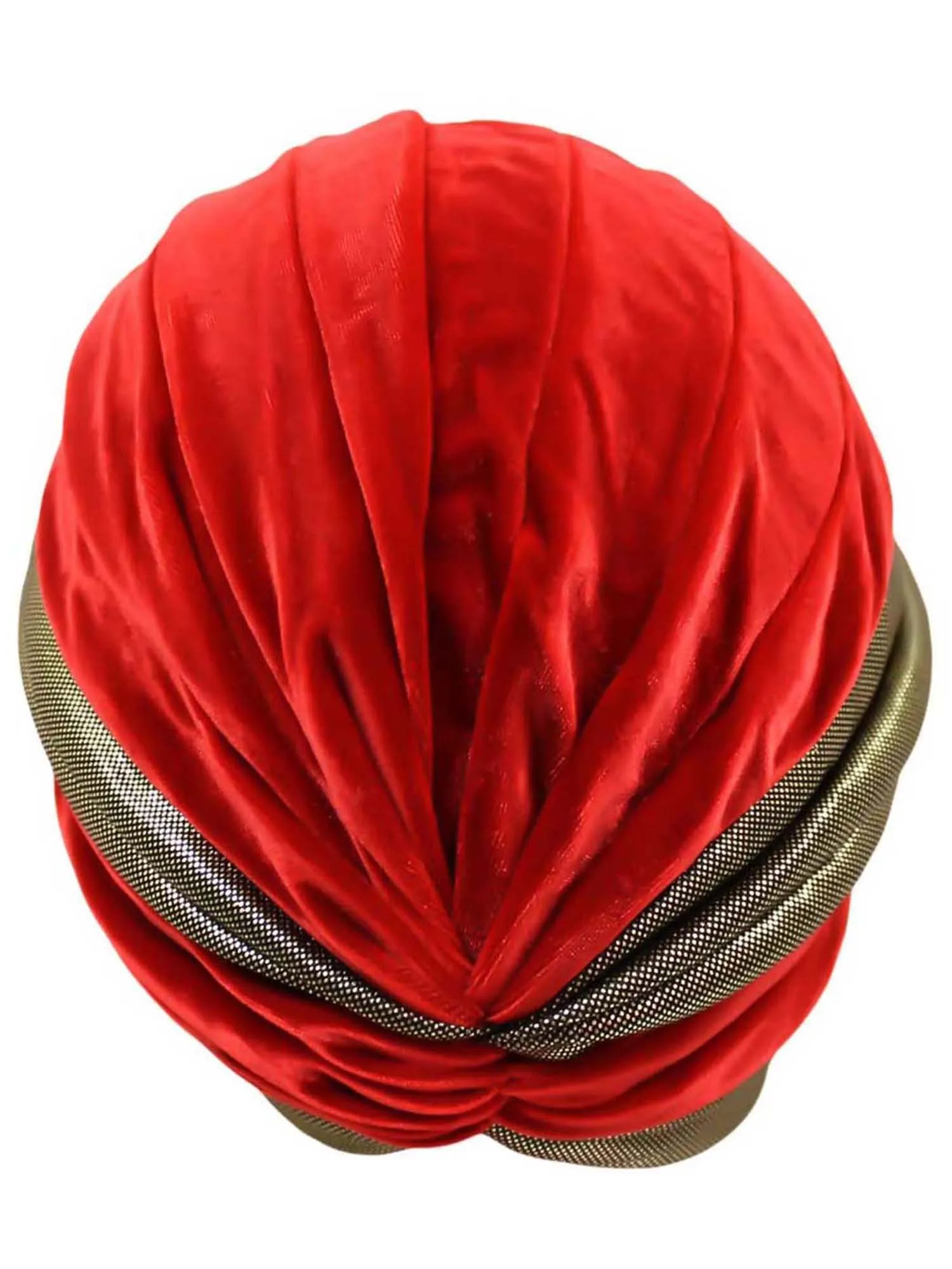 Two-Tone Velour Fashion Turban Head Wrap