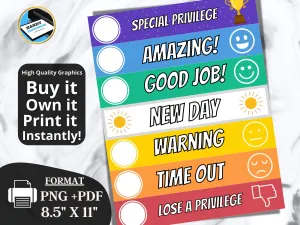 Vibrant Behavior Chart for Kids