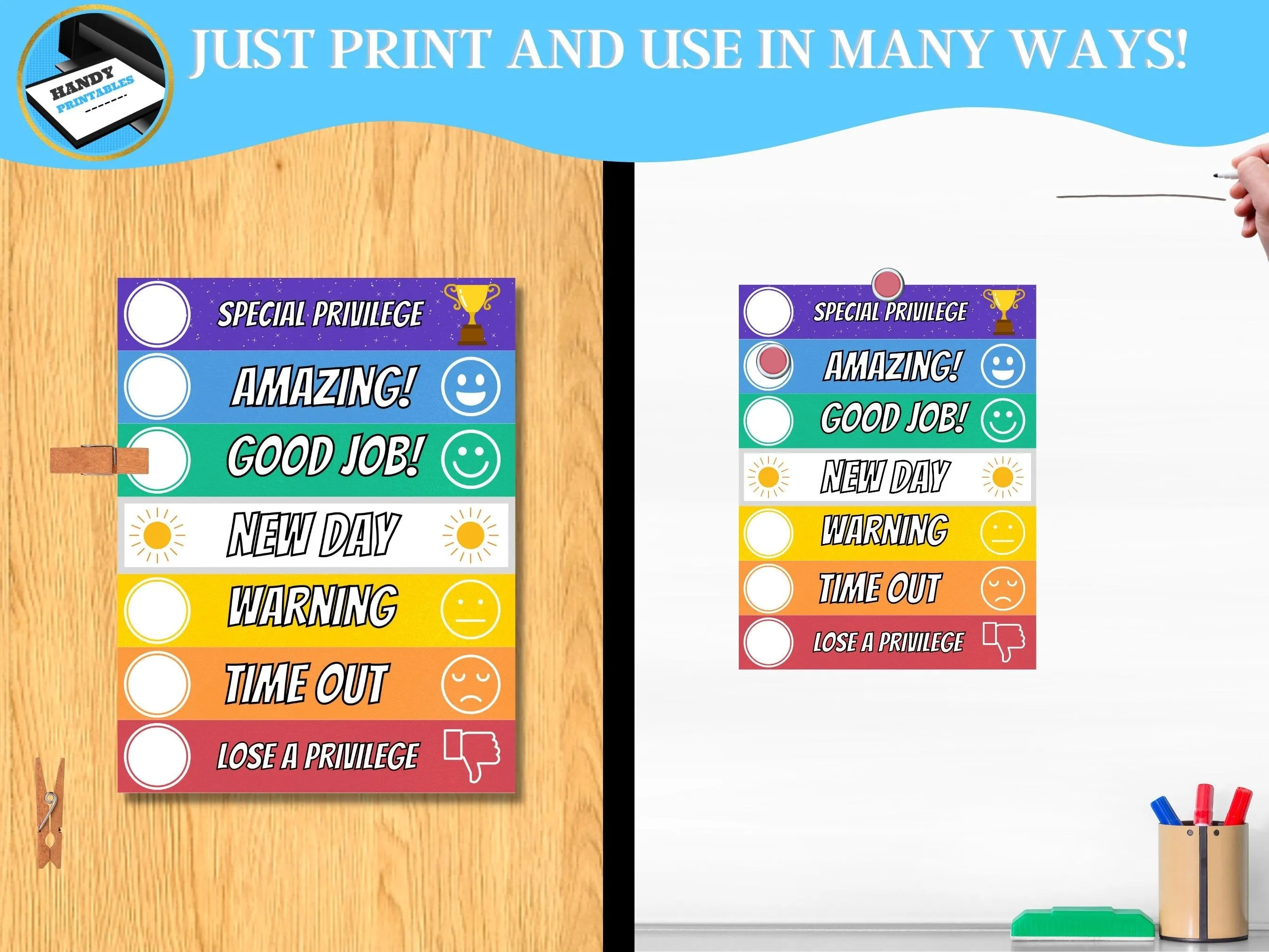 Vibrant Behavior Chart for Kids