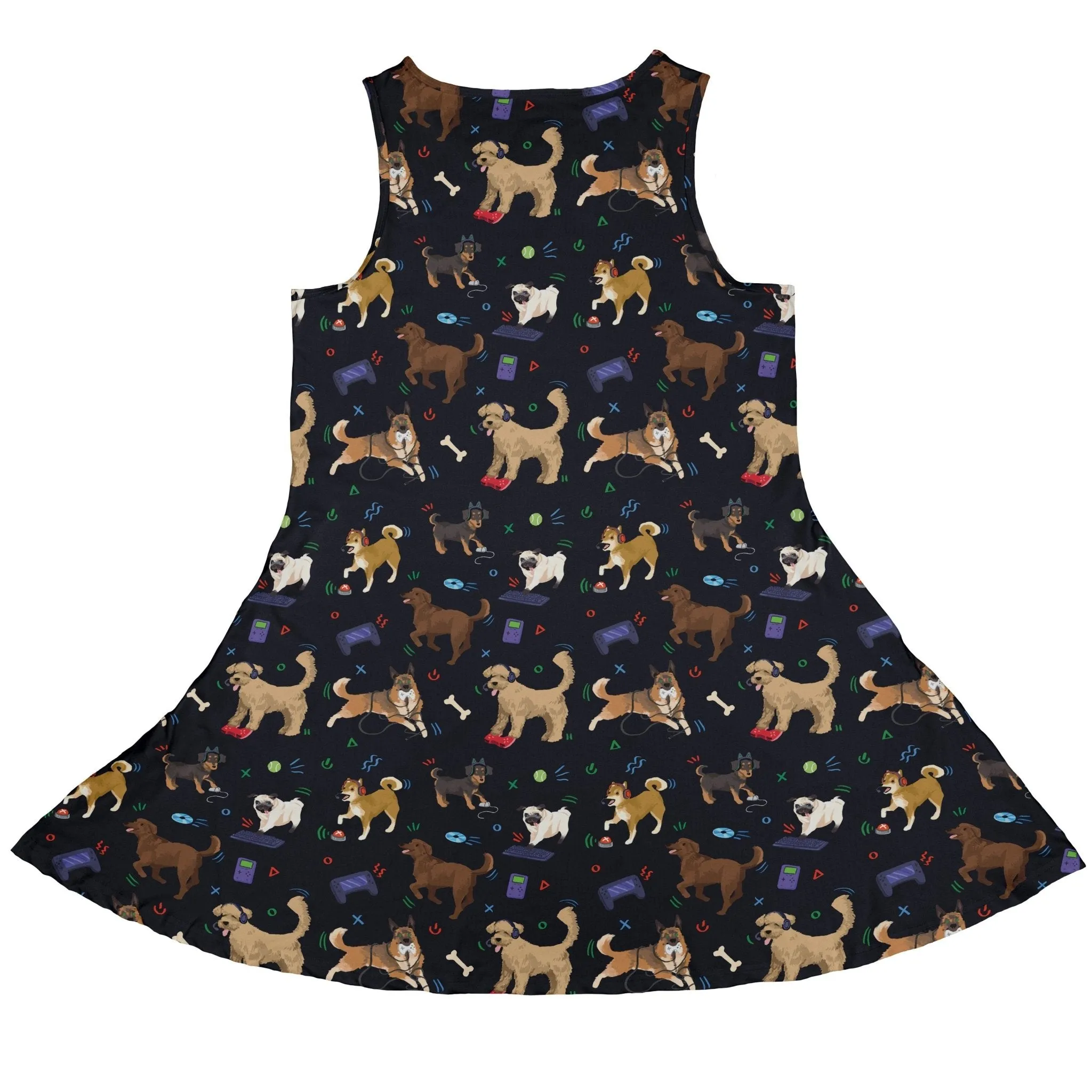 Video Game Dogs Dark Dress