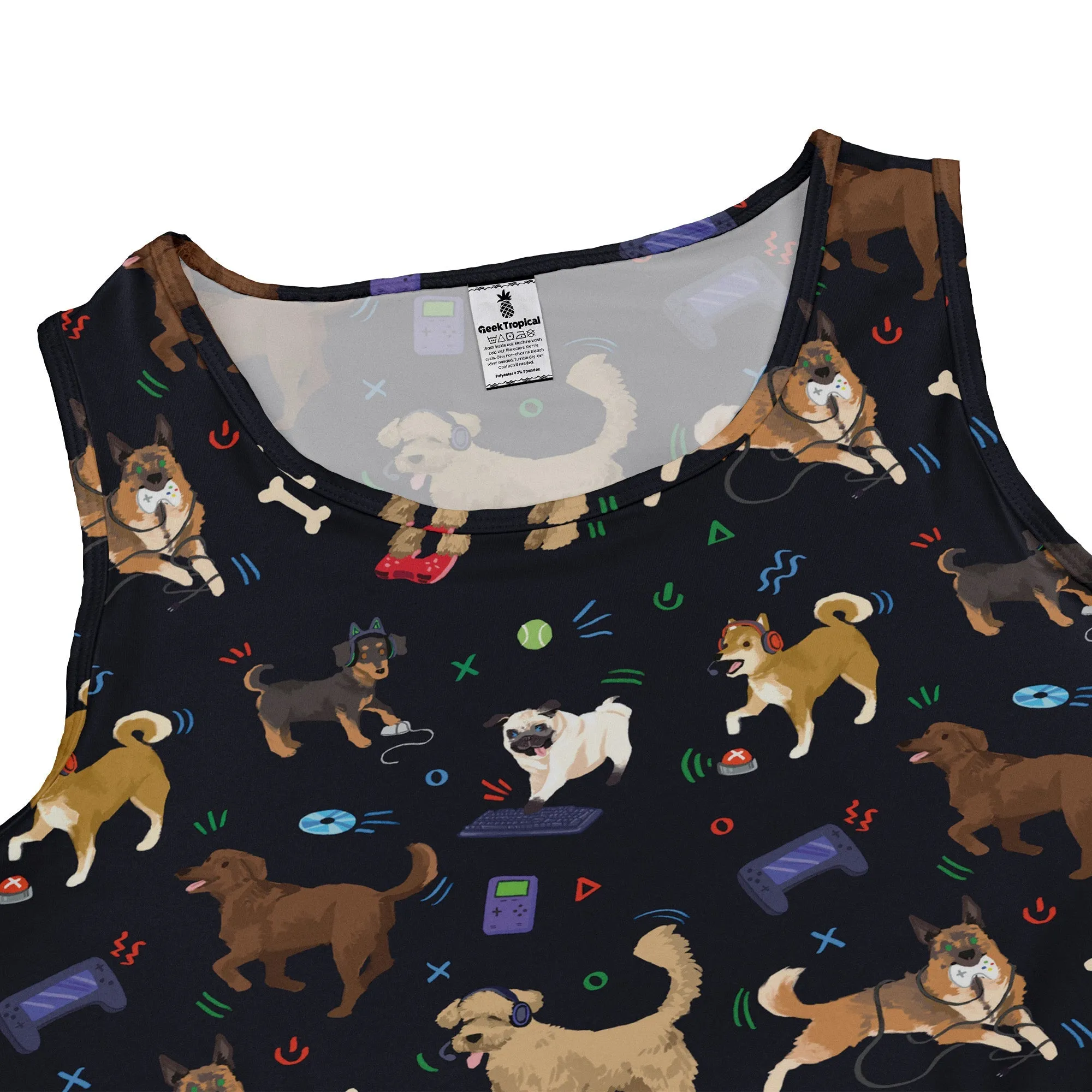 Video Game Dogs Dark Dress