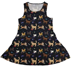 Video Game Dogs Dark Dress