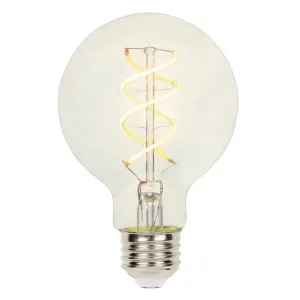 Westinghouse 5121000 Flexible Filament LED G25 Globe Dimmable Light Bulb - 5 Watt - Clear - 2700 Kelvin - E26 Base