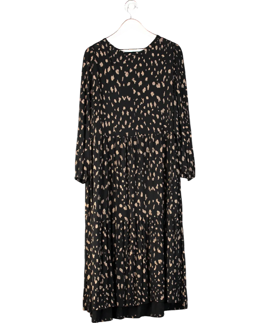 Yours Black Abstract Print Maxi Dress UK 26-28